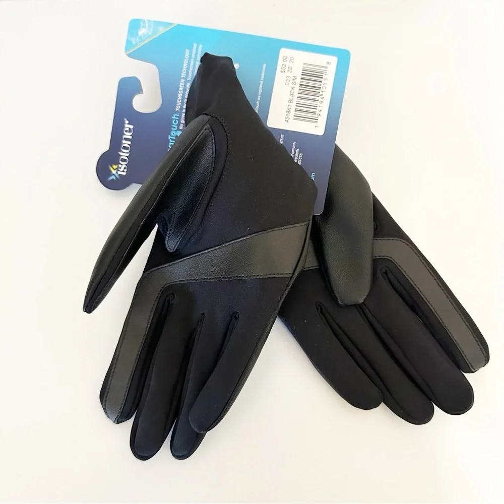 Isotoner NWT Black S/M Touchscreen Gloves - Picture 7 of 7